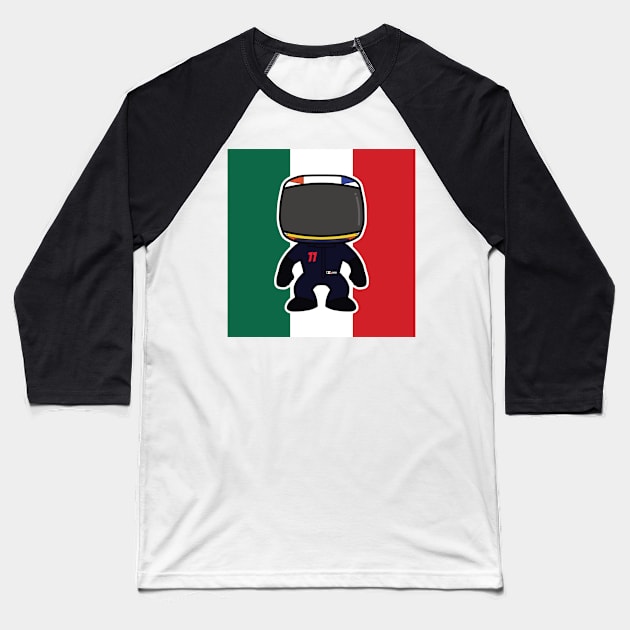 Sergio Perez Custom Bobblehead - 2022 Season Flag Edition Baseball T-Shirt by GreazyL